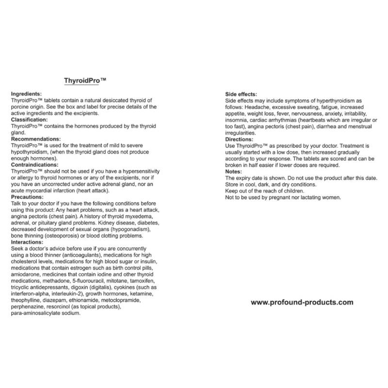 ThyroidPro Product Leaflet